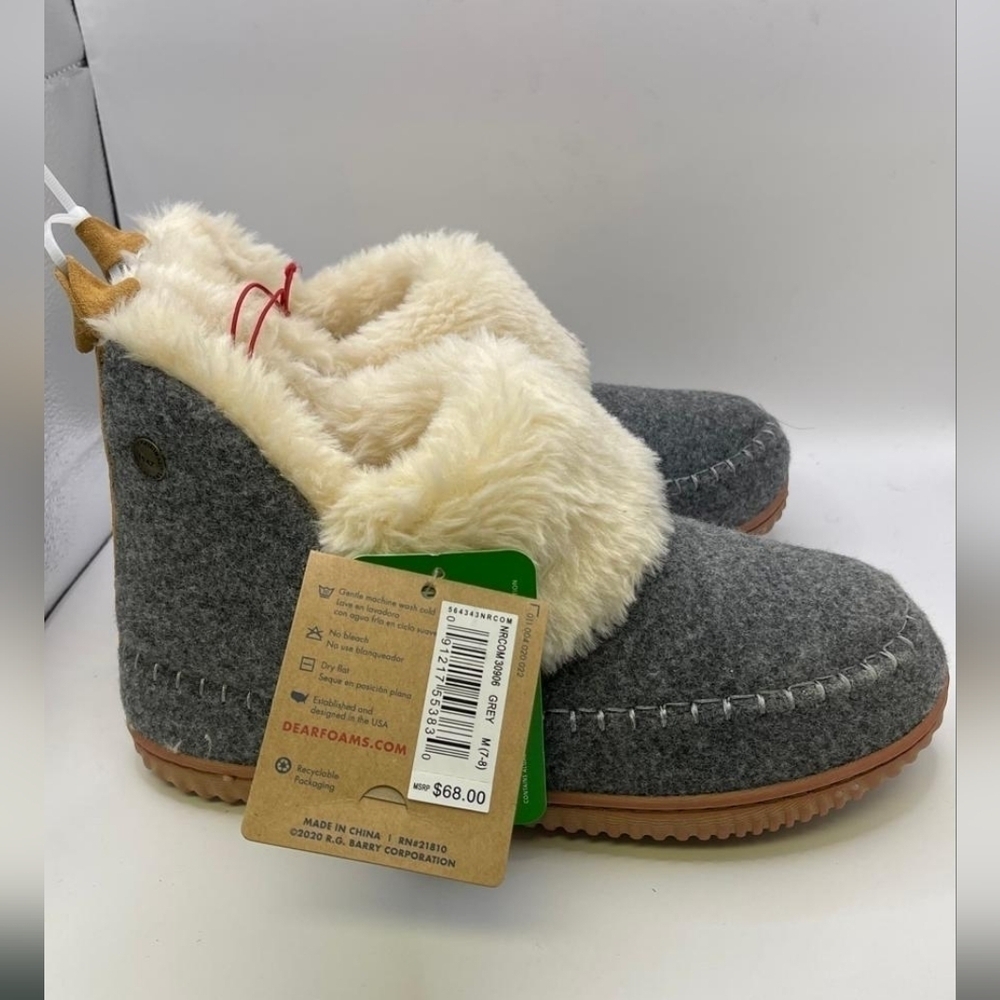 NWT Alpine by Dearfoam Moritz Bootie slippers Indoor Outdoor Women size M 7-8 - Picture 3 of 8